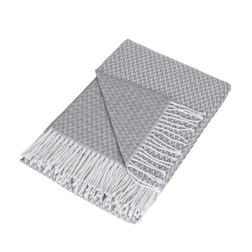 Pled Ibiza 140x200cm grey chevron Dekoria One Size dekoria.pl