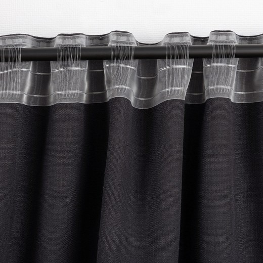 Zasłona gotowa na taśmie marszczącej 140x280cm anthracite Dekoria One Size dekoria.pl