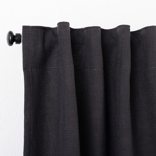 Zasłona gotowa na taśmie marszczącej 140x280cm anthracite Dekoria One Size dekoria.pl