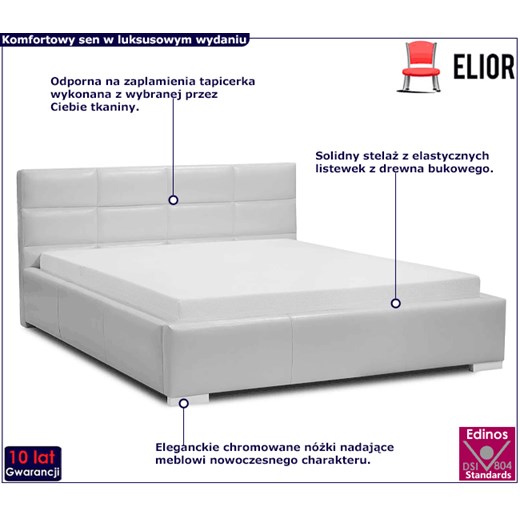 Tapicerowane łóżko Lostar 2X 120x200 - 44 kolory Elior One Size wyprzedaż Edinos.pl