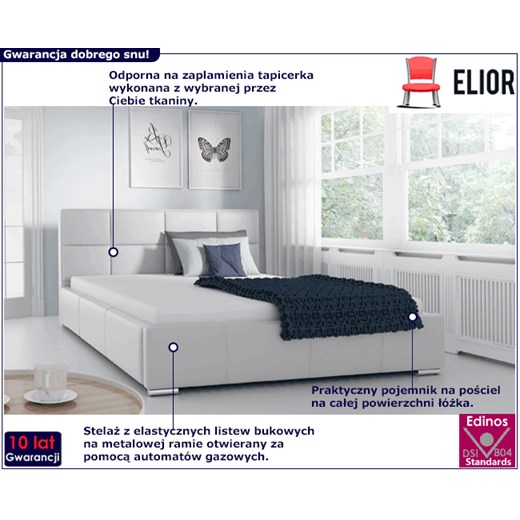 Łóżko tapicerowane Melisa 180x200 - 44 kolory Elior One Size Edinos.pl