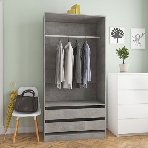 Minimalistyczna szafa bez drzwiczek beton - Dikom 3X Elior One Size Edinos.pl wyprzedaż