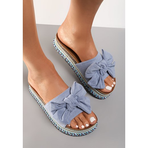 Niebieskie Klapki Basista Renee 39 wyprzedaż renee.pl