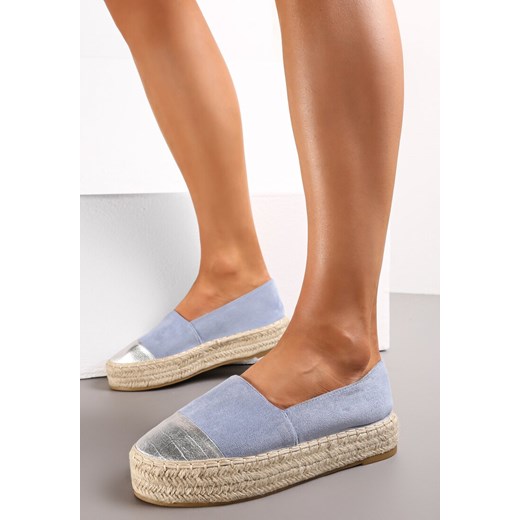 Niebieskie Wsuwane Espadryle na Platformie ze Sznurka Raylin ze sklepu renee.pl w kategorii Espadryle damskie - zdjęcie 171850569