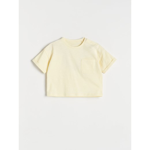 Reserved - Bawełniany t-shirt - żółty ze sklepu Reserved w kategorii Koszulki niemowlęce - zdjęcie 171931697