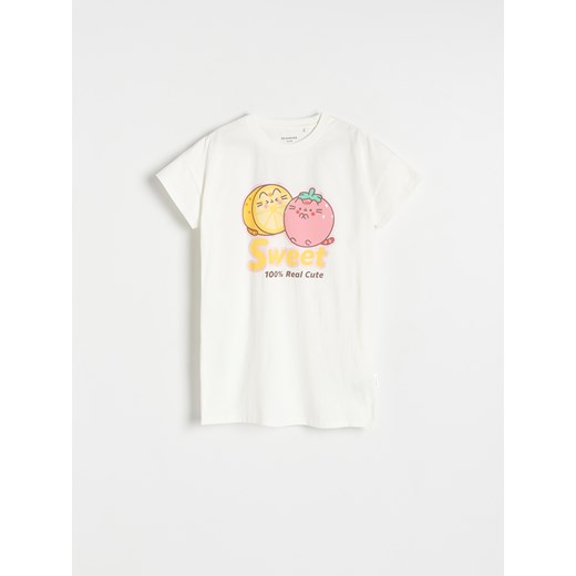 Reserved - Koszula nocna Pusheen - złamana biel ze sklepu Reserved w kategorii Piżamy dziecięce - zdjęcie 171931899