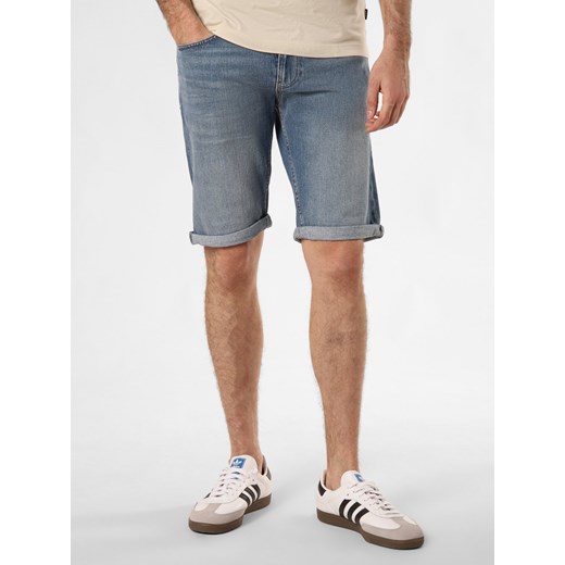 Tommy Jeans Męskie szorty dżinsowe - Ronnie Mężczyźni Bawełna medium stone jednolity ze sklepu vangraaf w kategorii Spodenki męskie - zdjęcie 171932147