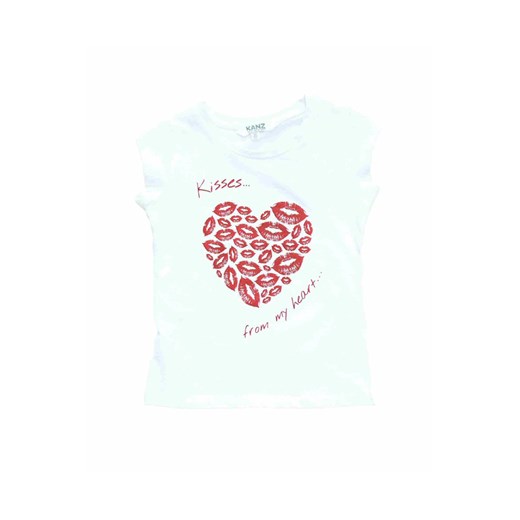 Dziewczęca koszulka z krótkim rękawem biała ze sklepu 5.10.15 w kategorii Bluzki dziewczęce - zdjęcie 171932996