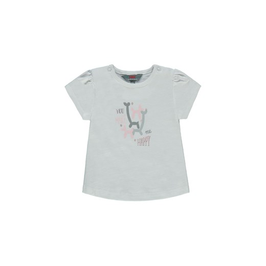 Dziewczęca bluzka z krótkim rękawem biała ze sklepu 5.10.15 w kategorii Koszulki niemowlęce - zdjęcie 171933067