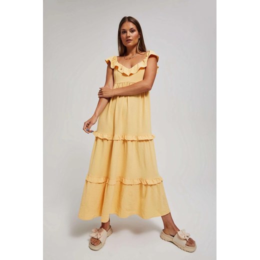 Sukienka maxi waniliowy ze sklepu 5.10.15 w kategorii Sukienki - zdjęcie 171933095