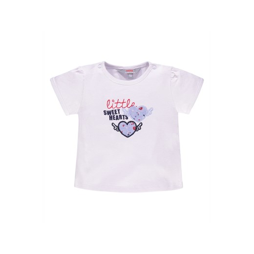 Dziewczęca koszulka z krótkim rękawem biały ze sklepu 5.10.15 w kategorii Koszulki niemowlęce - zdjęcie 171933118