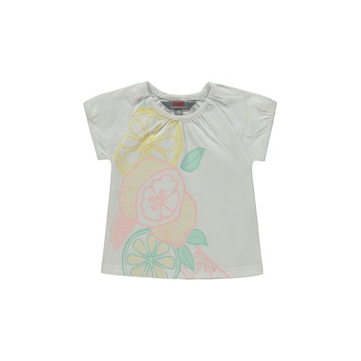 Dziewczęca bluzka z krótkim rękawem biała ze sklepu 5.10.15 w kategorii Koszulki niemowlęce - zdjęcie 171933147