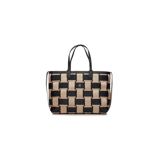 Tommy Hilfiger Torebka Iconic Tommy Tote Woven AW0AW16087 Beżowy Tommy Hilfiger uniwersalny MODIVO