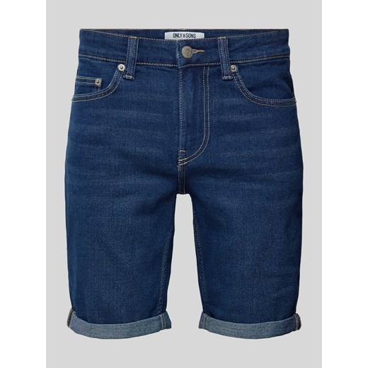 Szorty jeansowe o kroju regular fit z 5 kieszeniami model ‘PLY’ ze sklepu Peek&Cloppenburg  w kategorii Spodenki męskie - zdjęcie 171934849