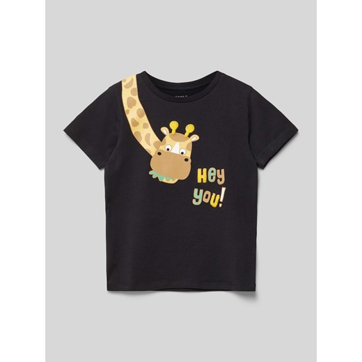 T-shirt z nadrukiem z motywem i napisem ze sklepu Peek&Cloppenburg  w kategorii Bluzki dziewczęce - zdjęcie 171934866
