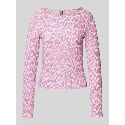 Bluzka z długim rękawem i fakturowanym wzorem model ‘MARIANNE’ ze sklepu Peek&Cloppenburg  w kategorii Bluzki damskie - zdjęcie 171934916