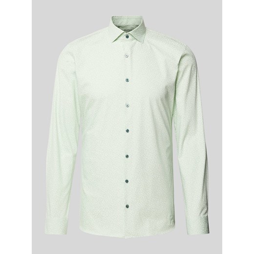 Koszula biznesowa o kroju super slim fit ze wzorem na całej powierzchni ze sklepu Peek&Cloppenburg  w kategorii Koszule męskie - zdjęcie 171934936