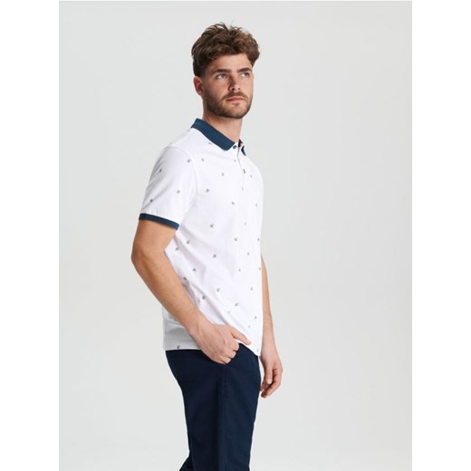 Sinsay - Koszulka polo - biały ze sklepu Sinsay w kategorii T-shirty męskie - zdjęcie 171937166
