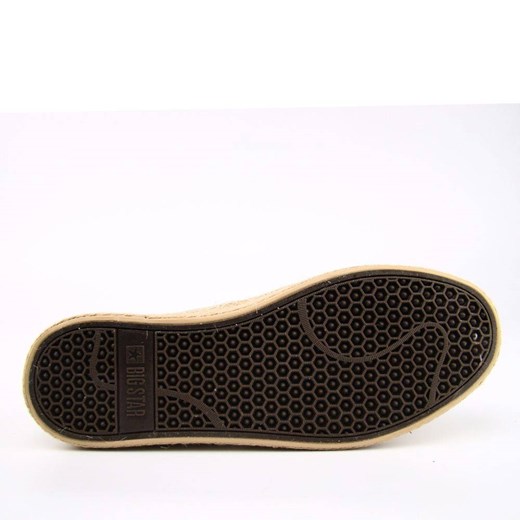 Espadryle męskie BIG STAR casual beżowe z tworzywa sztucznego bez zapięcia