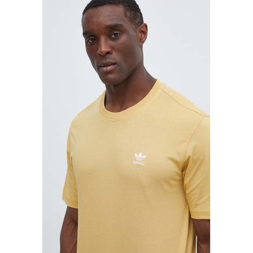 adidas Originals t-shirt bawełniany męski kolor żółty gładki IR9695 ze sklepu ANSWEAR.com w kategorii T-shirty męskie - zdjęcie 171940369