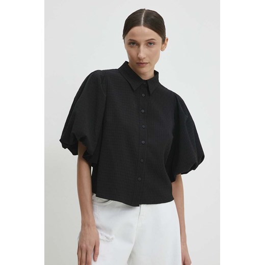 Answear Lab bluzka damska kolor czarny gładka ze sklepu ANSWEAR.com w kategorii Bluzki damskie - zdjęcie 171940456