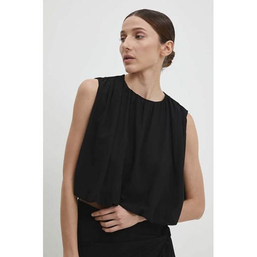 Answear Lab bluzka damska kolor czarny gładka ze sklepu ANSWEAR.com w kategorii Bluzki damskie - zdjęcie 171940468