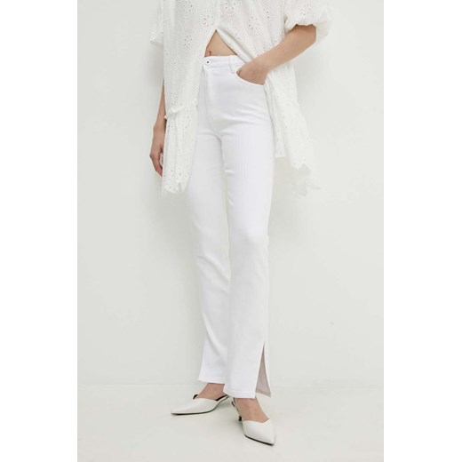 Białe jeansy damskie Answear Lab w miejskim stylu 