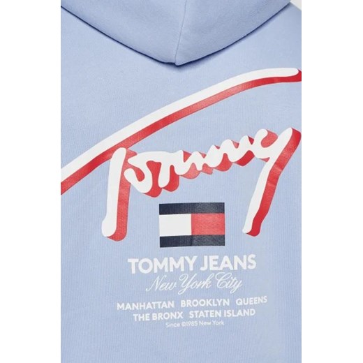 Bluza męska Tommy Jeans niebieska casualowa 
