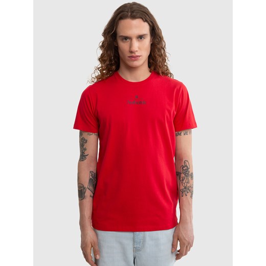 Koszulka męska z linii Authentic z nadrukiem czerwona Techmunen 603 ze sklepu Big Star w kategorii T-shirty męskie - zdjęcie 171944599