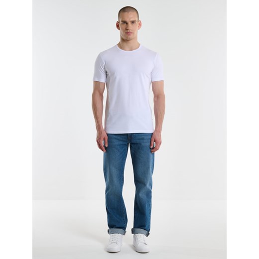 Koszulka męska z krótkim rękawem biała Classac 101 ze sklepu Big Star w kategorii T-shirty męskie - zdjęcie 171944629