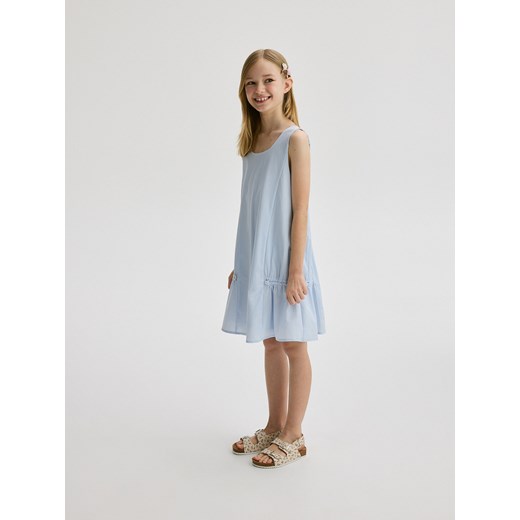 Reserved - Sukienka ze ściągaczami - jasnoniebieski ze sklepu Reserved w kategorii Sukienki dziewczęce - zdjęcie 171945237