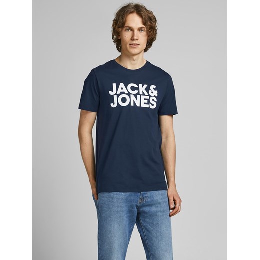 T-shirt męski Jack & Jones bawełniany z krótkimi rękawami 