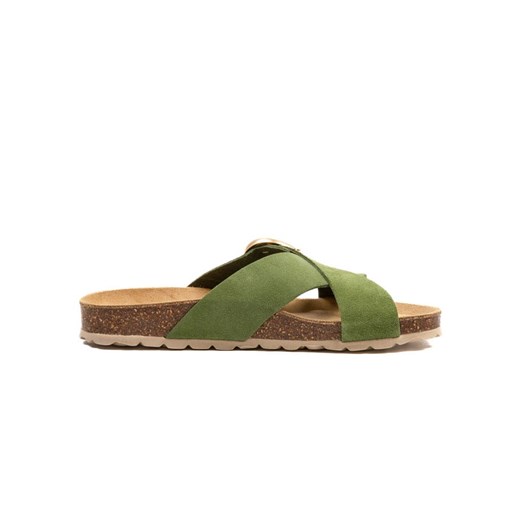 billowy Skórzane klapki w kolorze zielonym Billowy 38 okazja Limango Polska
