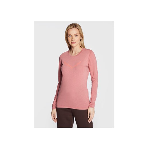 Salewa Koszulka techniczna Solidlogo Dry 27341 Różowy Regular Fit ze sklepu MODIVO w kategorii Bluzki damskie - zdjęcie 171948488