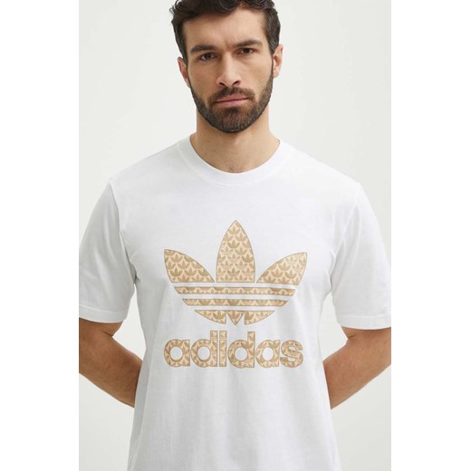 adidas Originals t-shirt bawełniany męski kolor biały z nadrukiem IS0261 ze sklepu ANSWEAR.com w kategorii T-shirty męskie - zdjęcie 171950366