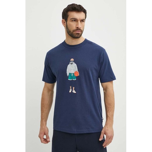 New Balance t-shirt bawełniany męski kolor niebieski z nadrukiem MT41578NNY ze sklepu ANSWEAR.com w kategorii T-shirty męskie - zdjęcie 171950367
