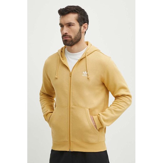 adidas Originals bluza męska kolor żółty z kapturem gładka IR7834 ze sklepu ANSWEAR.com w kategorii Bluzy męskie - zdjęcie 171951015