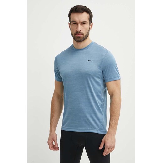 Reebok t-shirt treningowy Athlete 2.0 kolor niebieski melanżowy 100075791 ze sklepu ANSWEAR.com w kategorii T-shirty męskie - zdjęcie 171951055