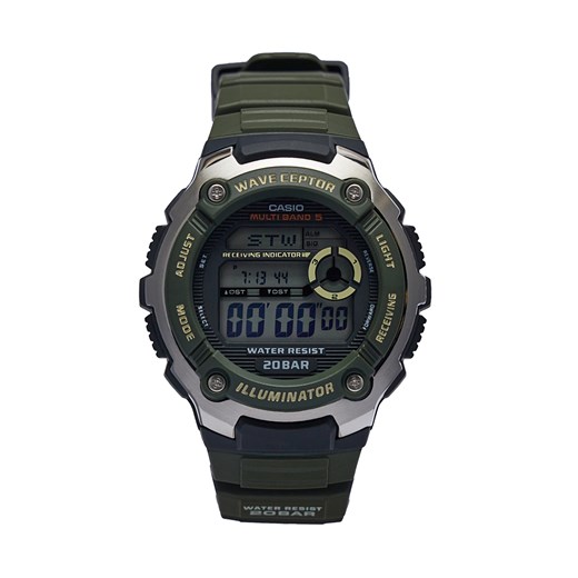 Zegarek Casio Waveceptor WV-200R-3AEF Green ze sklepu eobuwie.pl w kategorii Zegarki - zdjęcie 171951649