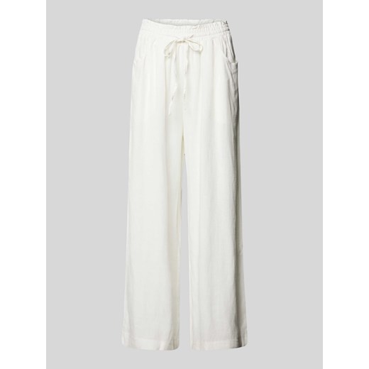 Spodnie materiałowe z szerokimi nogawkami i wpuszczanymi kieszeniami ze sklepu Peek&Cloppenburg  w kategorii Spodnie damskie - zdjęcie 171952039