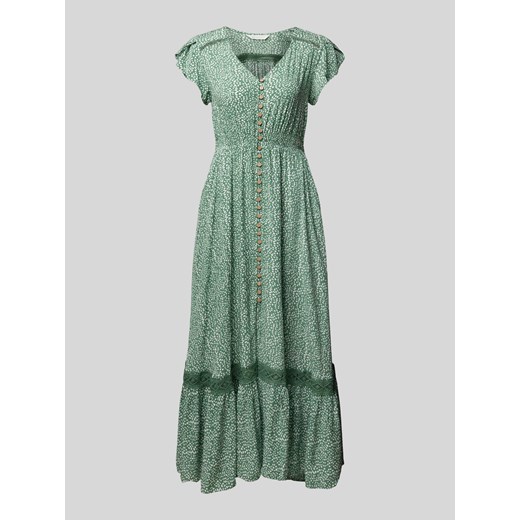 Długa sukienka z wiskozy z listwą guzikową ze sklepu Peek&Cloppenburg  w kategorii Sukienki - zdjęcie 171952057