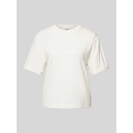 T-shirt z prążkowanym okrągłym dekoltem ze sklepu Peek&Cloppenburg  w kategorii Bluzki damskie - zdjęcie 171952175