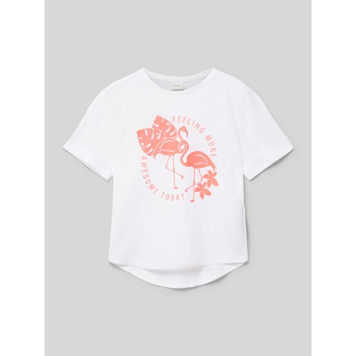 T-shirt z nadrukowanym motywem ze sklepu Peek&Cloppenburg  w kategorii Bluzki dziewczęce - zdjęcie 171952276