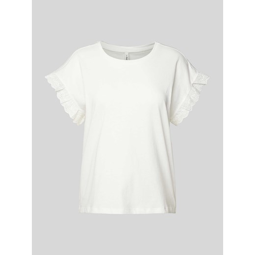 T-shirt z obszyciem koronką ze sklepu Peek&Cloppenburg  w kategorii Bluzki damskie - zdjęcie 171952937