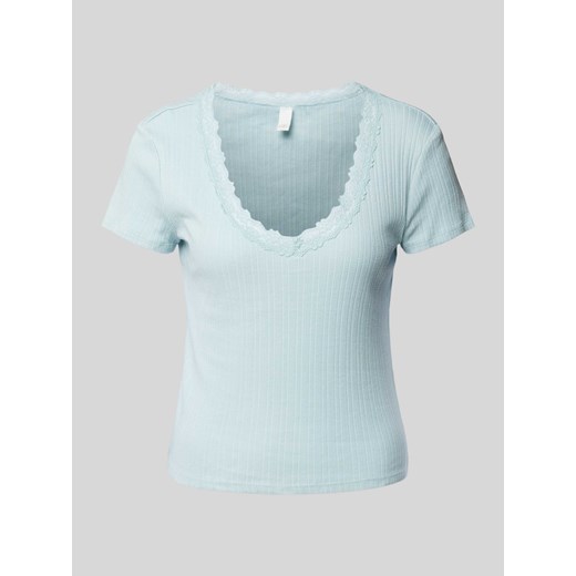 T-shirt z drobnym prążkowaniem ze sklepu Peek&Cloppenburg  w kategorii Bluzki damskie - zdjęcie 171953025