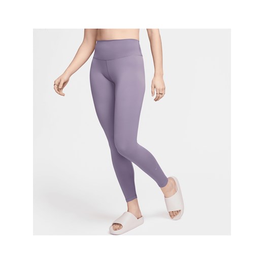 Damskie legginsy o pełnej długości z wysokim stanem Nike One - Fiolet ze sklepu Nike poland w kategorii Spodnie damskie - zdjęcie 171953055