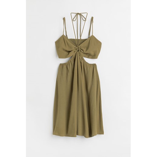 H & M - Sukienka z wycięciami - Zielony ze sklepu H&M w kategorii Sukienki - zdjęcie 171953228
