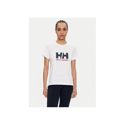 Helly Hansen T-Shirt W Hh Logo T-Shirt 2.0 34465 Biały Regular Fit ze sklepu MODIVO w kategorii Bluzki damskie - zdjęcie 171953679