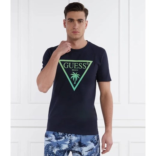 Guess Underwear T-shirt TRIANGLE PALM | Slim Fit ze sklepu Gomez Fashion Store w kategorii T-shirty męskie - zdjęcie 171954935