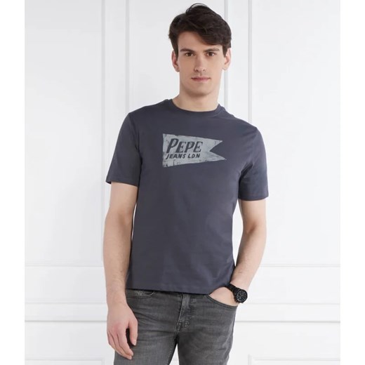 Pepe Jeans London T-shirt SINGLE CARDIFF | Regular Fit ze sklepu Gomez Fashion Store w kategorii T-shirty męskie - zdjęcie 171954956